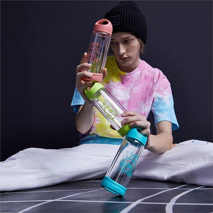Double Walled High Borosilicate Glass Water Bottle