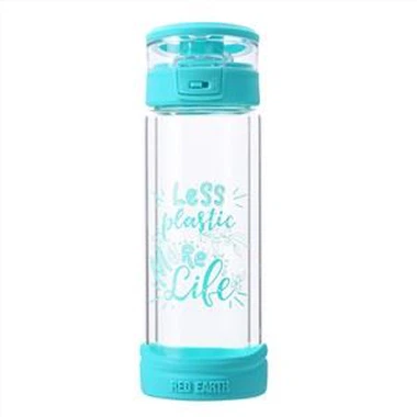 Slim Portable Eco Friendly Glass Water Bottle